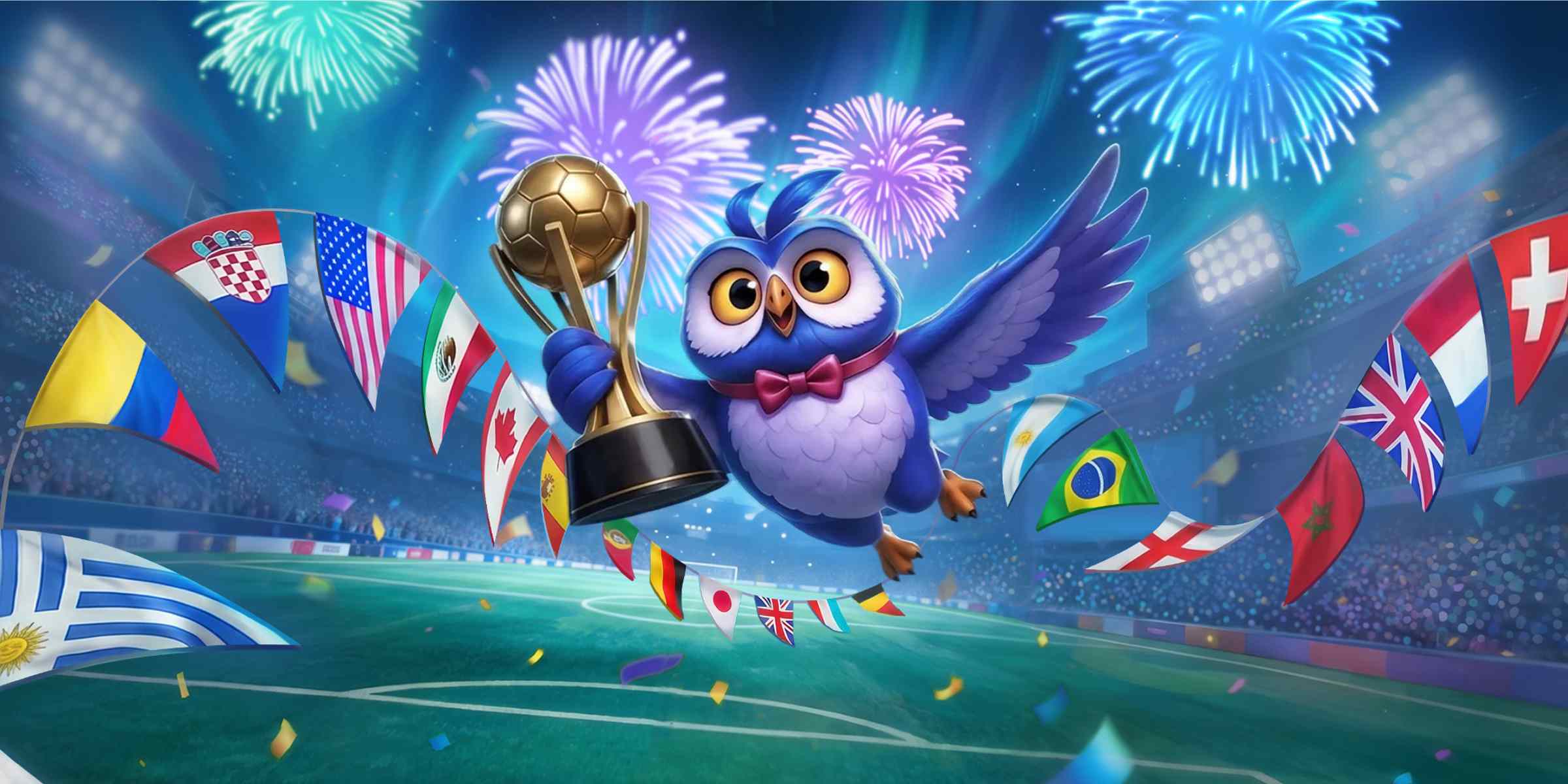 مهرجان كأس العالم حصة من مكافآت بقيمة 500,000$! انطلق الآن واصنع لحظة الفوز!